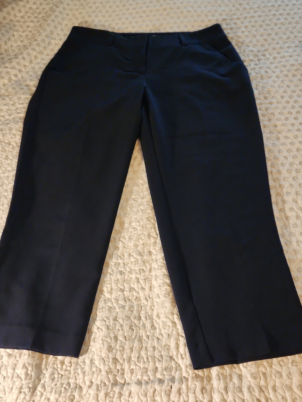 Maurices Black Wide-Leg Cropped Dress Pants